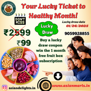 💸 Get a Lucky Draw Coupon for Just ₹99!  Win 2599 premium fruit box 1month